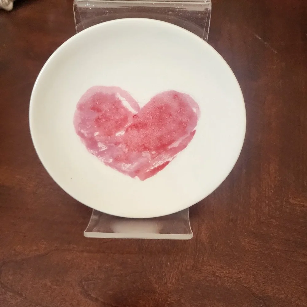 Ceramic Heart Plates Set Of 4